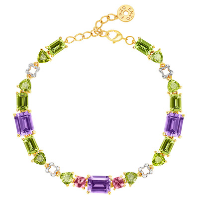 周大福ENZO浪漫薄荷香芋宝石手链