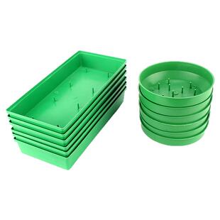 花泥托盘塑料插花针盘长方形针盘插花底座圆形针盘绿碗发言台桌花