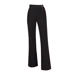 高腰加绒微喇裤女2026春复工修身西装裤通勤职业黑色喇叭裤子