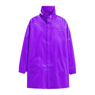 无尘服连体分体紫色大褂带背标背贴透明袋洁净车间工作服防静电衣