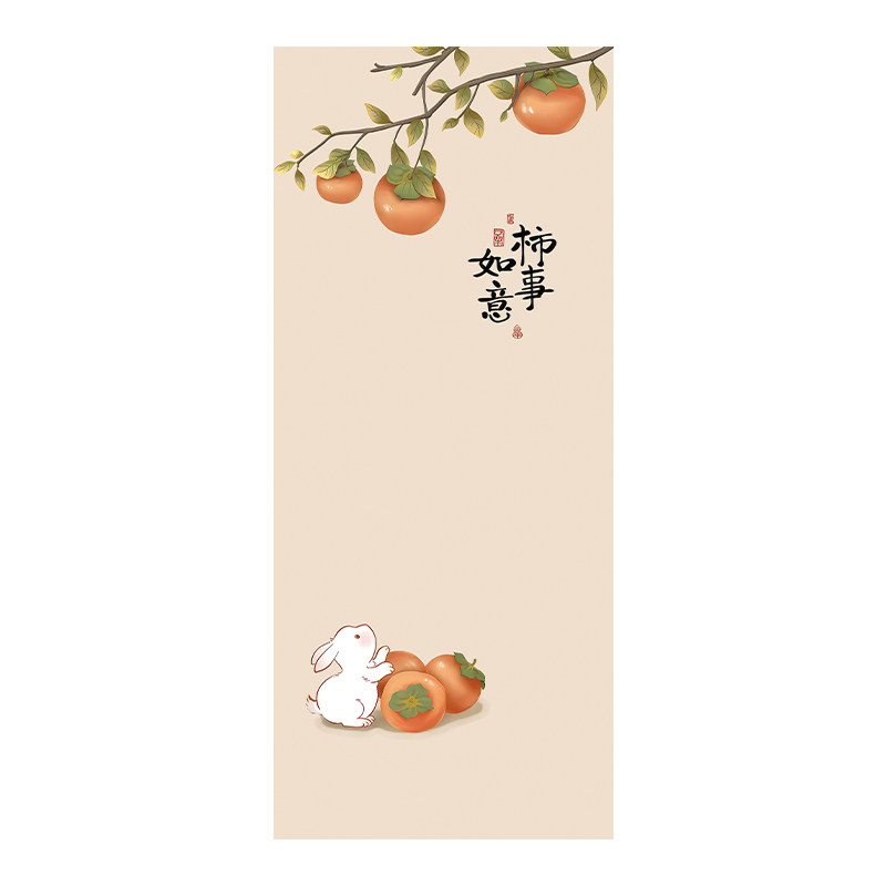中式电梯门贴纸事事如意装饰贴画
