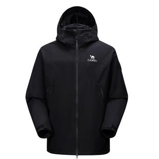 骆驼王者凯甲红色冲锋衣女三合一外套鹅绒羽绒服男防风防水登山服