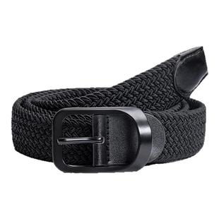 MRA麦穗纹黑色弹力战术腰带懒人松紧裤腰带免打孔编制皮带神器男