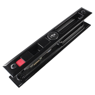 推拉门钩锁90老式塑钢铝合金门窗双面条形锁移门锁扣隐形勾锁配件