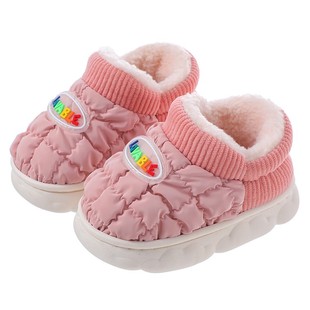 儿童棉拖鞋冬季1到3岁女童防滑可爱男童宝宝包跟加绒棉鞋宝宝鞋子
