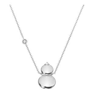 iSTONE/石头记葫芦天然白水晶项链虎眼石高级感纯银茶晶吊坠颈链