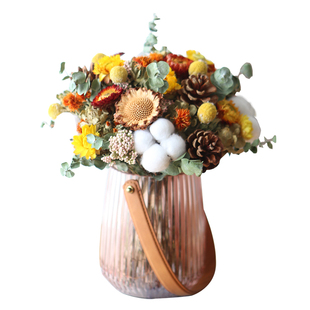 天然干燥花束插花花瓶套装家居装饰婚礼手捧花ins轻奢简欧风干花