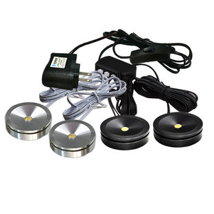 免布线展柜灯迷你小筒灯1W手办模型柜子展示灯led超薄泛光层板灯