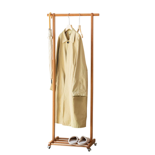 岩璞全实木衣帽架落地挂衣架卧室床边放衣服神器简易立式晾衣服架