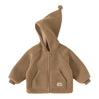 贝贝城儿童精灵帽设计拉链外套