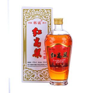 韩诚红高粱酒粮食红缨子高粱白酒女儿红无添加剂45度