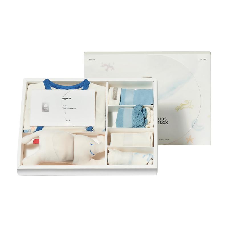 babycare新生兒見面禮盒衣服嬰兒禮物滿月禮周歲初生寶寶用品八件