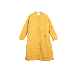 ZOLLE因为暗花轻量化肌理感保暖中长款大衣棉衣25秋冬新款