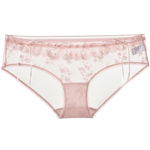 3件129|商场同款MYBODY内裤棉质底裆性感纯欲少女蕾丝网纱三角裤