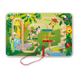 Hape迷宫益智玩具走珠磁性磁力磁铁运笔建筑工程数字冒险木制2岁+