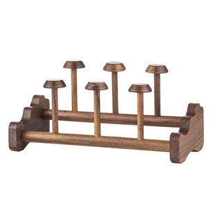 胡桃木实木茶杯架茶杯沥水收纳架功夫茶具置物架茶道配件摆放架子