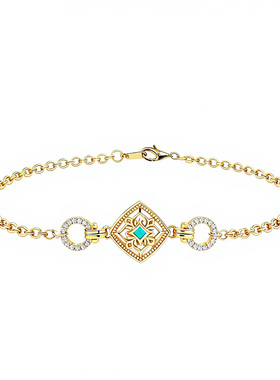 《罗马假日》原创设计S925纯银天然蓝松石贝母手链复古法式女新品