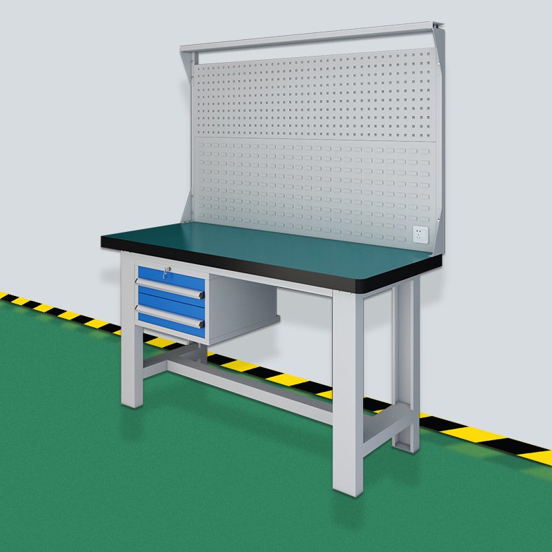 重型防静电工作台不锈钢钳工台钢制电工实验模型车间操作检验桌子