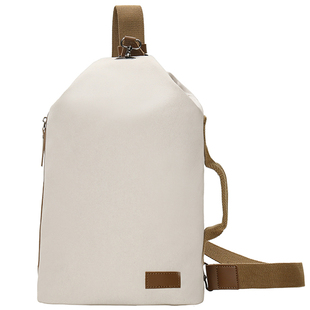 2025新款日系休闲复古大容量双肩帆布背包男士旅游出行单肩斜挎包