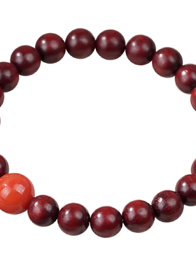 印度小叶紫檀南红转运手串男女款