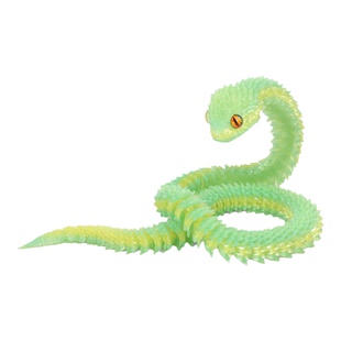 3d打印玩具水晶蛇蛋套装关节可活动的三地蝰蛇客厅桌面装饰品摆件