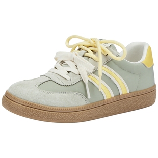 热风薄底德训鞋女款2026年春季新款轻便通勤休闲鞋子户外百搭板鞋