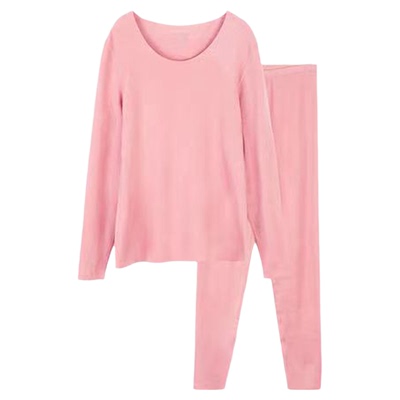 红豆绒厚款发热情侣打底内衣套装