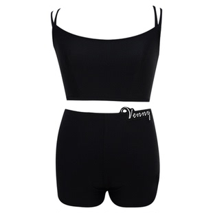 薇妮拉丁舞防走光打底裤舞蹈训练短裤女吊带上衣打底衫安全裤套装