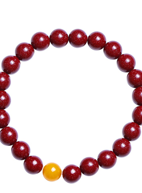 朱砂手串保真蜜蜡手链男女本命年2025蛇猪虎猴