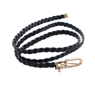 简约细窄皮绳细腰带女 黑色百搭裙子西装装饰小皮带牛仔裤裤带夏