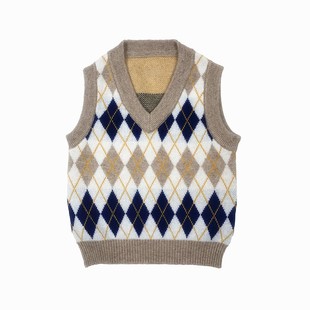 儿童羊绒衫毛衣背心加厚2025男童女童羊毛衫马甲中大童针织坎肩潮