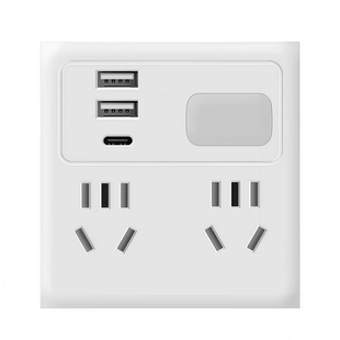 家用多功能转换器插座多转 usb电源插排小夜灯多孔插板插座带开关