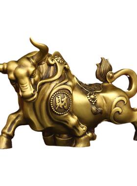 纯铜客厅办公区牛气冲天金钱牛