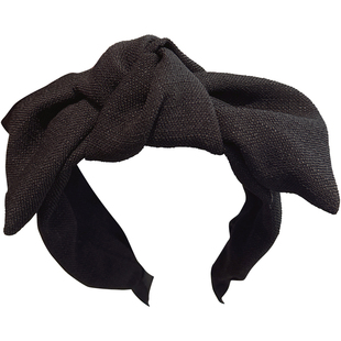 高级感超大蝴蝶结宽边高颅顶发箍女款秋冬高级感发卡洗脸头箍发带