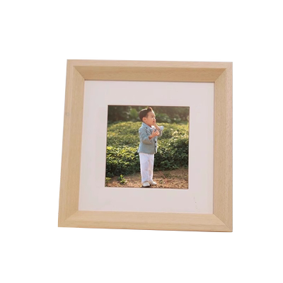 实木方形相框，可洗照片定制尺寸