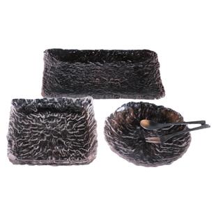 日式玻璃寿司长方盘正方盘点心盘水果盘色拉盘冰雪玻璃盘料理餐具