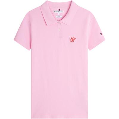 Tommy女装珠地网眼刺绣修身POLO