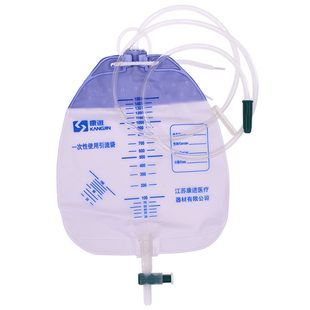 康进尿袋引流袋一次性医用防逆流胆汁体外加厚宝塔接口螺旋接头