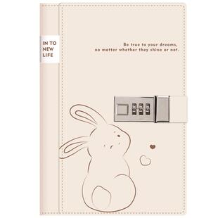 卡杰密码本笔记本子高颜值带锁日记本小清新插页整芯可替换活页本随身手账本记录本办公手帐记事本可定制logo