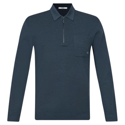 迪柯尼高级感拉链翻领针织羊毛衫