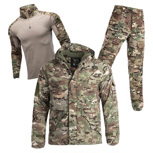 迷彩服套装男女冬季加绒款外套新式户外军迷战术训练服耐磨工作服