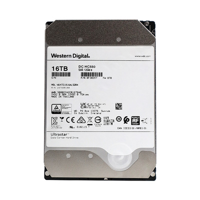 西部数据NAS企业级16TB硬盘HC550