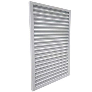 定制铝合金方管外框防雨百叶窗空调外机外罩通风方管单开门双开门