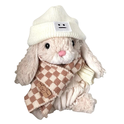 适用于甜美小兔13cm娃衣yummy衣服jellycat兔子玩偶冬日服装围巾