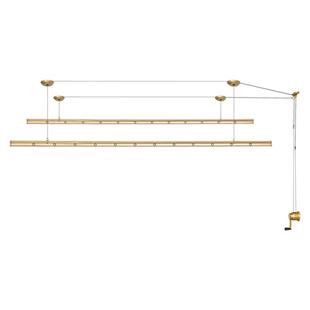 好太太手摇晾衣架阳台室内家用手动升降双杆挂衣架晒被架凉衣杆