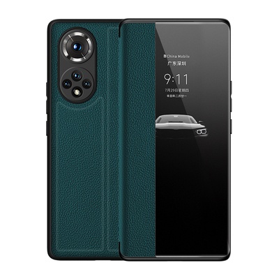 华为nova9系列真皮商务翻盖皮套