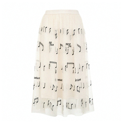 仙女裙音符蓬蓬裙网纱浪漫