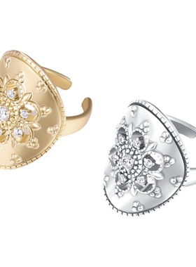 Mixx靡诗秋冬新品繁花戒指开口戒轻奢高级感