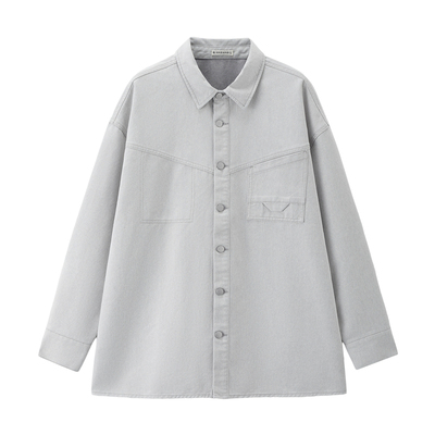 Giordano牛仔外套破骨口袋