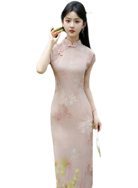 粉色淑女范日常可穿显瘦连衣裙